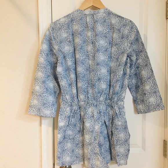 J. Crew Mercantile Blue Chambray Drawstring Romper 4 Small Boho Preppy NWT $90 - Picture 8 of 10